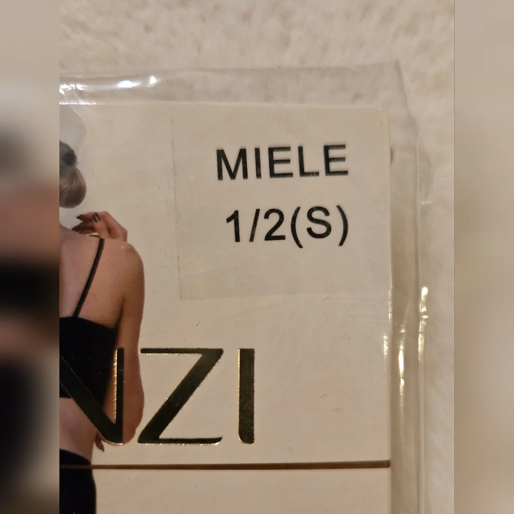 MANZI Super Opaque Tights Control Top 70 Denier Miele Small 1/2 26108 New